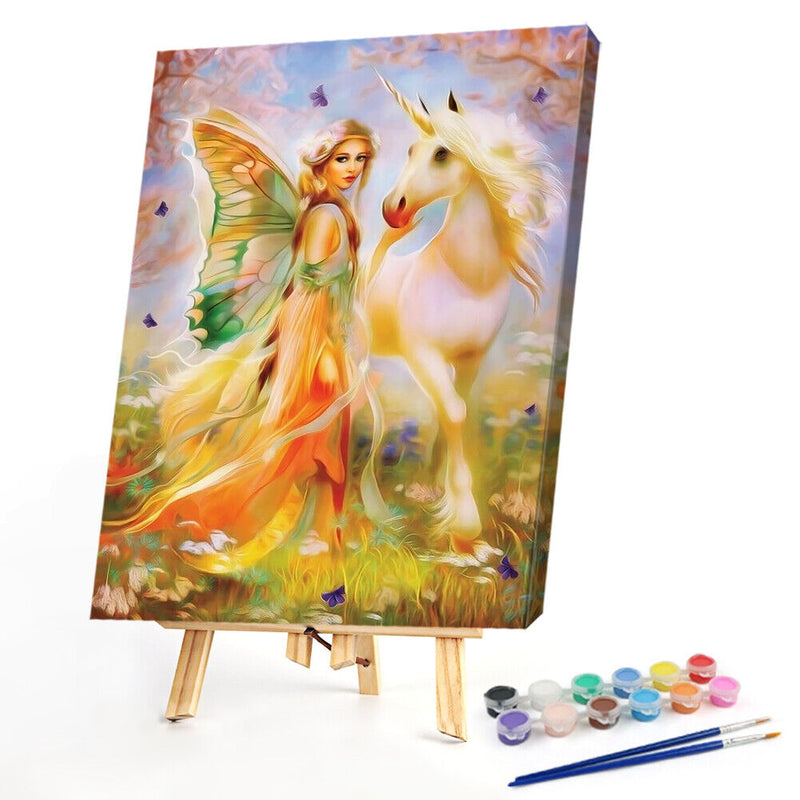 Girl Frameless Picture Oil Paint By Numbers Hand Painted Picture for Living Room