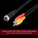 Aviation Head to RCA Male DC Male Extension Cable Adapter for Camera (B) Newly