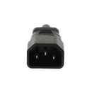 IEC 320 C14 3-Pin Male To C5 3-Pin Female Straight Power Plug Converter Adapter