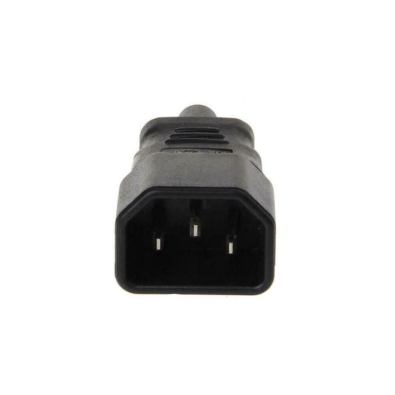 IEC 320 C14 3-Pin Male To C5 3-Pin Female Straight Power Plug Converter Adapter