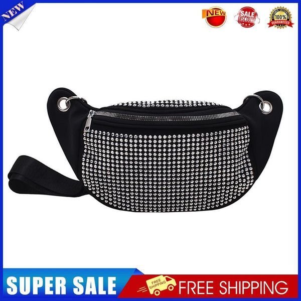 Trendy Chest Bag Rhinestone Fashionable Women Fanny Pack Nylon for Lady Sho