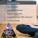 Orgone Pyramid Crystal Amethyst Peridot Healing Stone Energy EMF Protect Tools