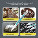 #A White Paint Pens 4 Pack 1/2mm Tip for Wood Rock Plastic Leather Glass Stone