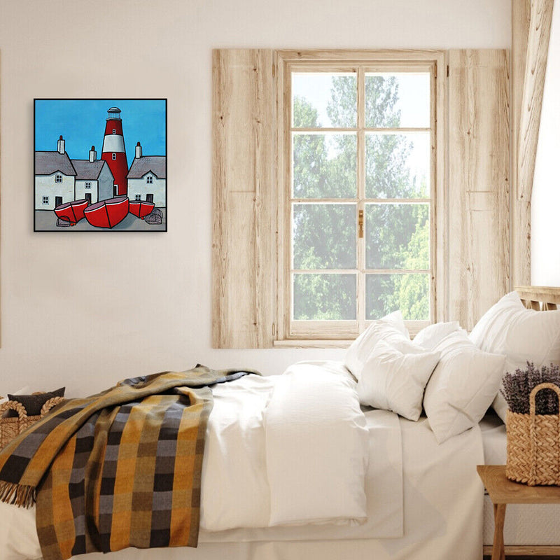20X20cm Lighthouse Frameless Picture Oil Paint By Numbers Painted Picture Kit