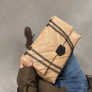 Casual Lattice Solid Color Messenger Tote Autumn Women Shoulder Chain Bag Clutch