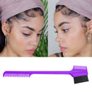 Double Sided Edge Brush with Comb Eyelashes Eyebrow Makeup Brush (Purple) Newly