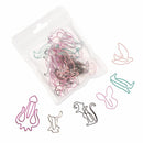 Stationery Metal Clamp Boxed shape Folder Memo Clamp Color Paper Clip