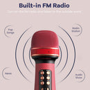 WS-898 Karaoke Bluetooth-Compatible Microphone Wireless Sing Mic Kit (Red) Newly