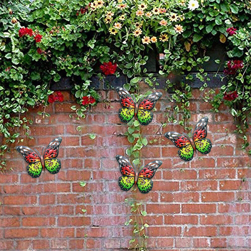 16.5cm Metal Butterfly Wall Hanging Sculptures Outdoor Butterfly Insect Decor