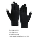 Full Finger Knitted Gloves Men Women Bike Warm Touch Screen Mittens (Black)