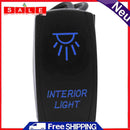 Blue LED Illuminated Rocker Switch with Wires 5-Pin 12V 20A Car INTERIOR LIGHT