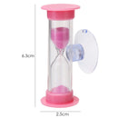 2min Hourglasses Kid Teeth Brushing Timer w/Suction Cup Home Decor (Pink)