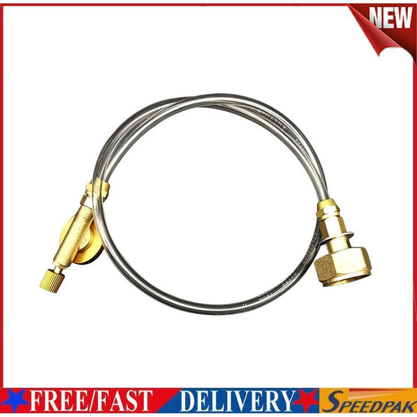 Outdoor Camping Hiking Gas Stove Refill Adapter for Flat Cylinder Tank (A) #F