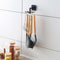 Rotated Kitchen Hooks Adhesive Wall Door Clothes Bag Hanger Racks (Black) Newly