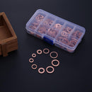 200pcs Kupfer-Unterlegscheibe Dichtung flach legen Ring Sortiment Dichtungssatz