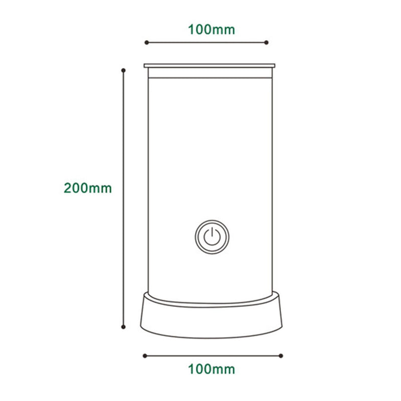 Automatic Milk Frother Electric Hot Cold Coffee Foamer Maker (Black EU)