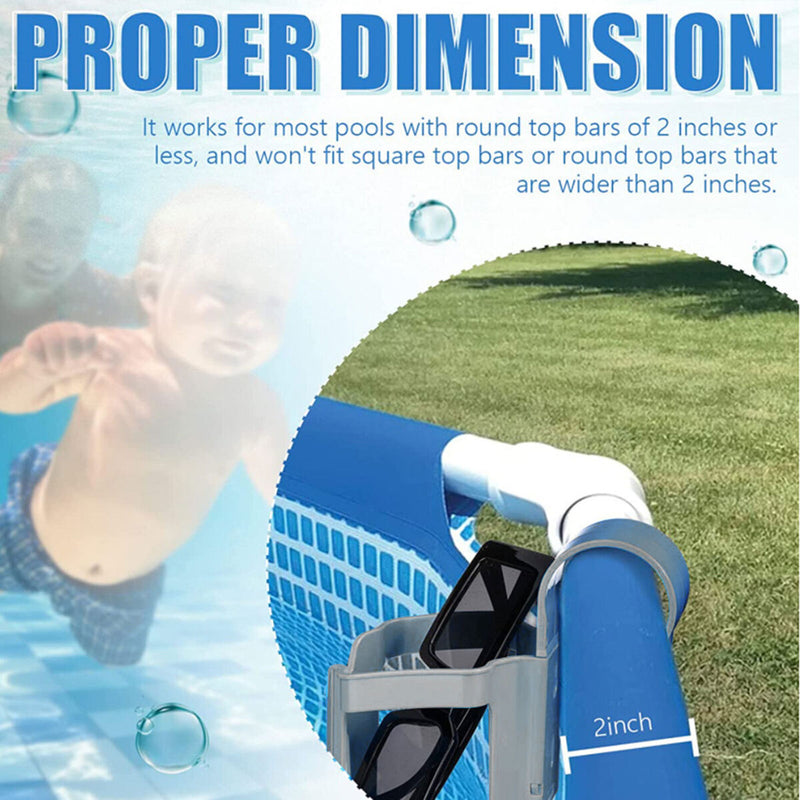 Swimming Pool Cup Holder - Durable Plastic Material Drinks & Water (Grey)