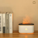 Essential Oil Diffuser Flame Humidifier Home Office Aromatherapy (White)