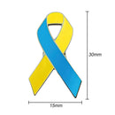 Ukraine Flag Medal Metal Lapel Pin Badges Ukrainian Pattern Ribbon Style Brooch