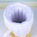 Party Drink Cooler - Inflatable Beer Mug Ice Bucket for Beach Pool (Yellow)
