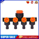4 Way Valve Water Diversion Controller Garden Hose Pipe Splitter Drip