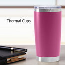 Thermal Car Cup Stainless Coffee Vacuum Insulated Water Bottle (Dark Pink) Newly