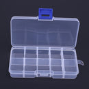 10 Compartments Portable Transparent Plastic Fishing Lure Storage Box Case Newly