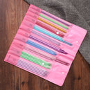 55pcs Straight Knitting Needles Alumina Crochet Hooks Weaving Craft Tools