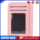 Women Wallets PU Leather Solid Fashion Short Multi-slot Card Purse (Pink)