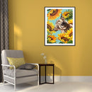 Diamond Painting Sunflower Cow Full Round Drill Picture of Rhinestone DIY Kit