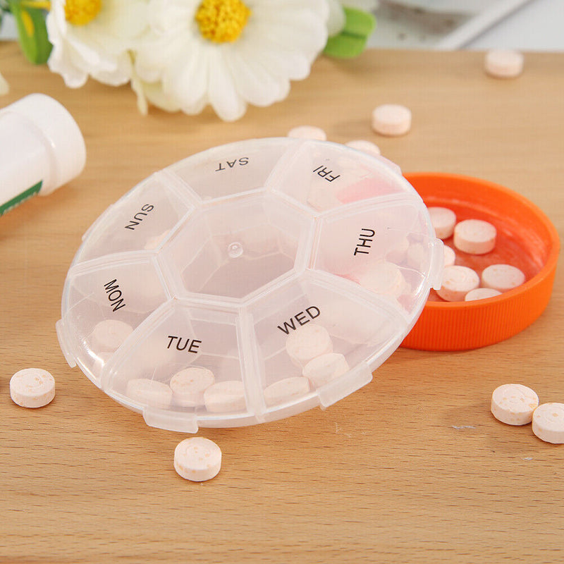 7 Grids 7 Days Weekly Pill Box Container Medicine Tablet Dispenser Splitter