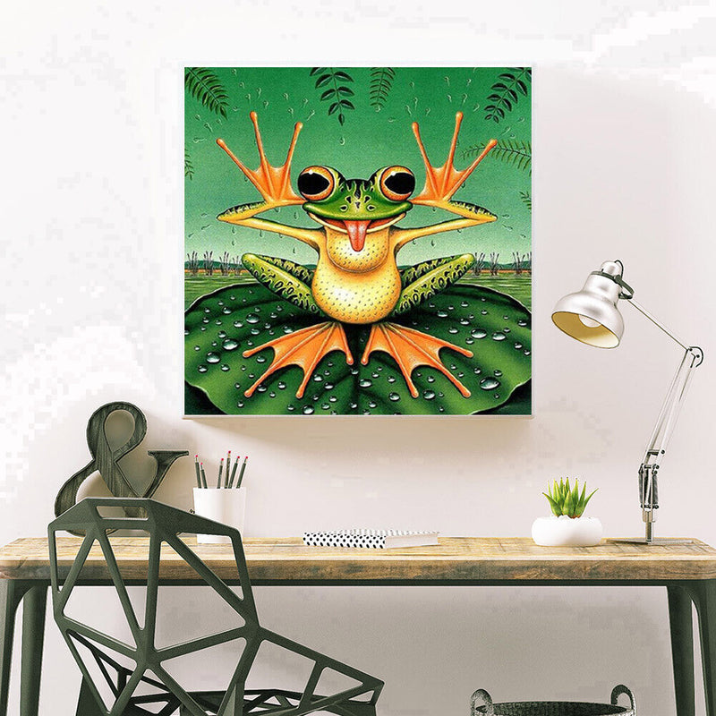 5D DIY Full Drill Diamond Painting Funny Frog Cross Stitch Embroidery Needlework