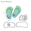 4pcs Beach Slippers Metal Cutting Dies DIY Scrapbook Emboss Stencils Crafts