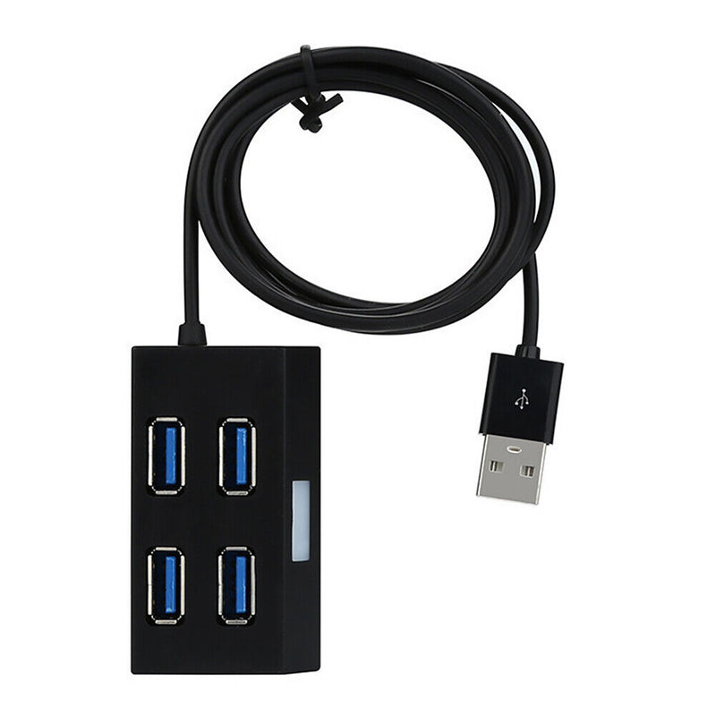 4-Port Mini USB 3.0 HUB Splitter Adapter External Converter for Laptop Desktop