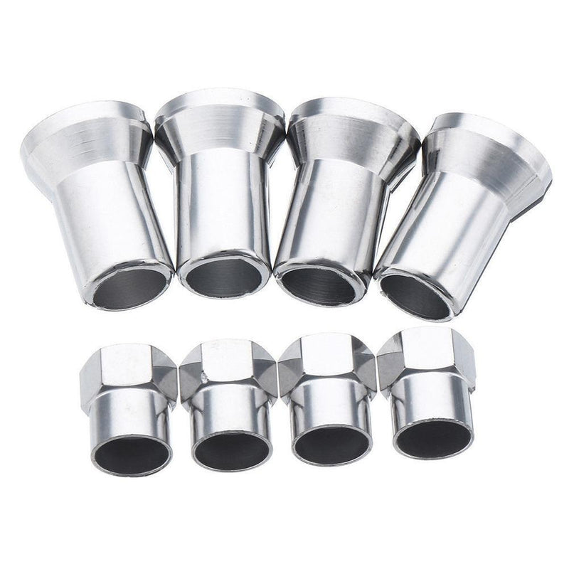 4pcs TR413 Chrome Car Truck Tire Wheel Tyre Valve Stem Hex Caps w/ Sleeves