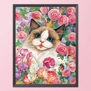 40x56cm Cross Stitch Full Embroidery Kit Cat Animal Stamped Home Art Decoration