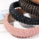 Padded Hair Accessories Headdress Handmade Head wrap Rhinestone hairband