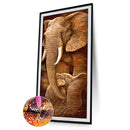 DIY Diamond Painting Elephant Mother Son Full Drill Rhinestone Mosaic Art K