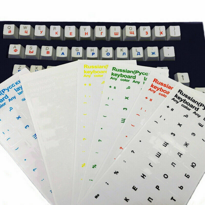 Waterproof Russian Transparent Stickers For PC Laptop Keyboard Hot T8D4