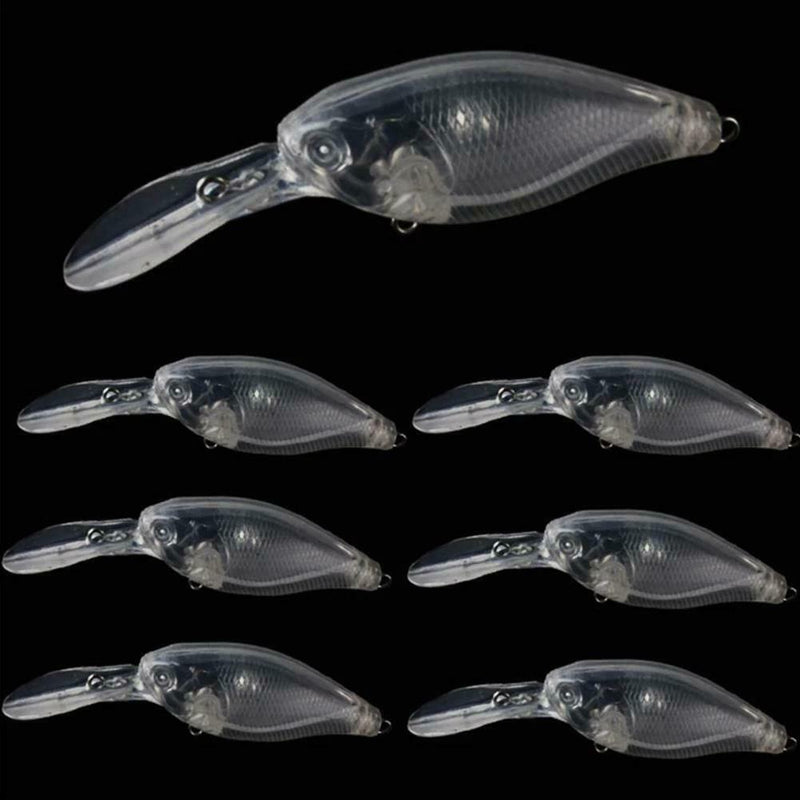10pcs Unpainted Fishing Lure Body 8.8cm/7.12g Transparent SALE Lure Blank G3G8