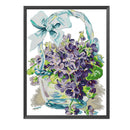 Partial Embroidery Violet Counted Cross Stitch 14CT 2 Strand Cotton Kit