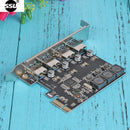 SSU U3V04S+ 4 Port USB 3.0 PCIe Expansion Card PCI Express USB Hub Adapter
