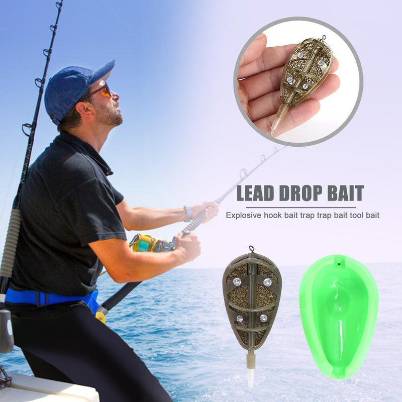 30/40g Bait Inline Method Carp Fishing Bait Basket Feeder Mould Set Newly