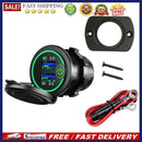 12-24V Quick Charge QC 3.0 Dual USB Car Charger Socket with Wires (Green)