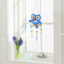 DIY Diamond Painting Light Catcher Hanging Crystal Wind Chime (Owl) Newly