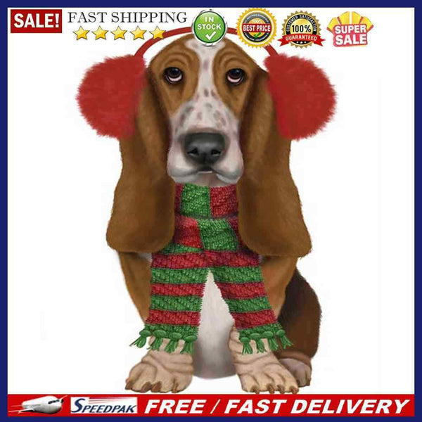 Christmas Puppy Oil Paint By Numbers Kits Canvas Drawing DIY Coloring Picture