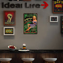 Home Weatherproof Retro Chic Sexy Girl Sign Iron Painting Wall Drawing Templates