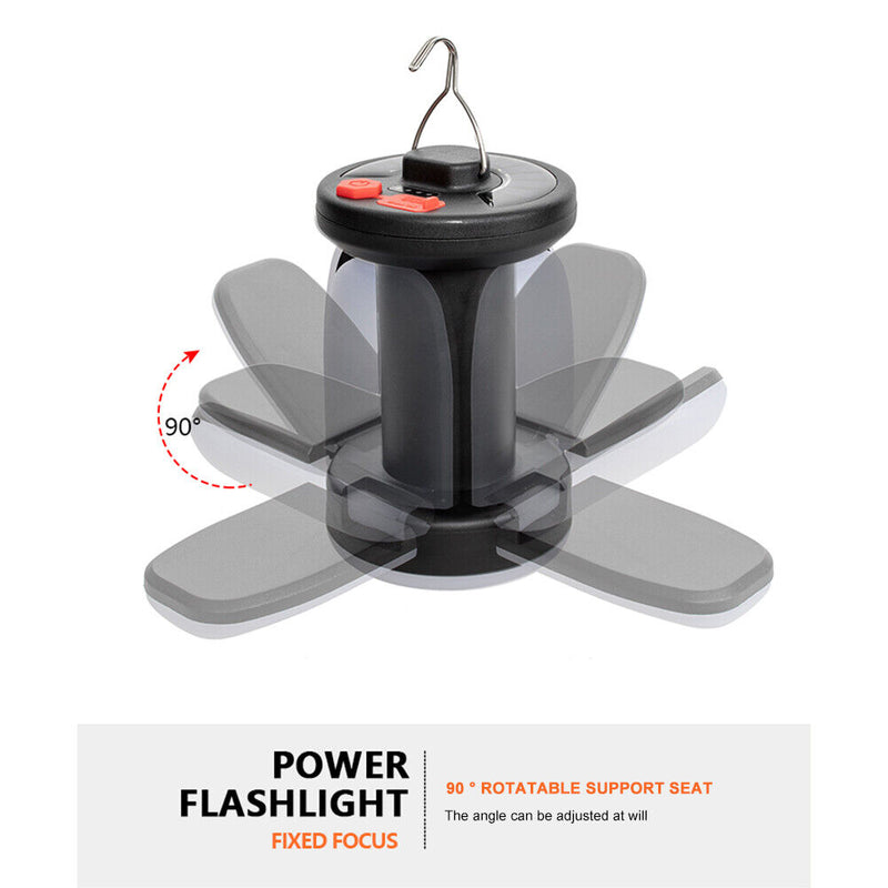 Led Emergency Lights 1800mah Solar Searchlights 6 Brightness Folding for Outdoor