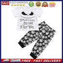 2pcs/set Baby Boys O-neck Halloween Cute Print Short Sleeve Tops+Pants Suits