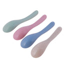 4pcs Wheat Straw Rice Soup Spoons Kids Cooking Tableware Kitchen Tool Newly